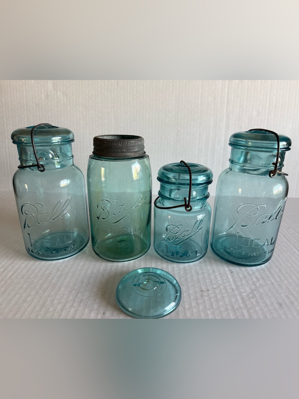 Antique Blue Ball Mason Jars
